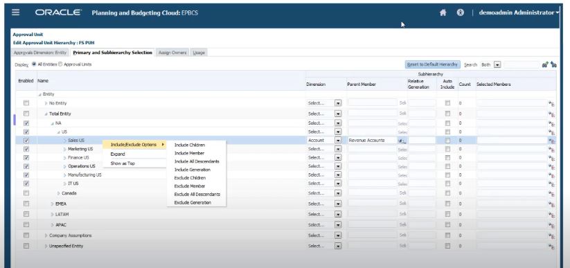 Approval Workflows- Planning & Budgeting Cloud Service (PBCS) | Tangenz Corporation