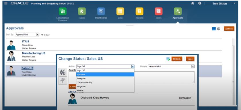 Approval Workflows (PBCS) | Tangenz Corporation