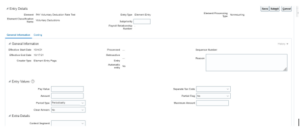 Deduction Element | Oracle HCM