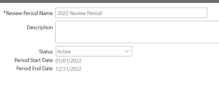 Oracle HCM Cloud- Creating Review Period | Tangenz Corporation