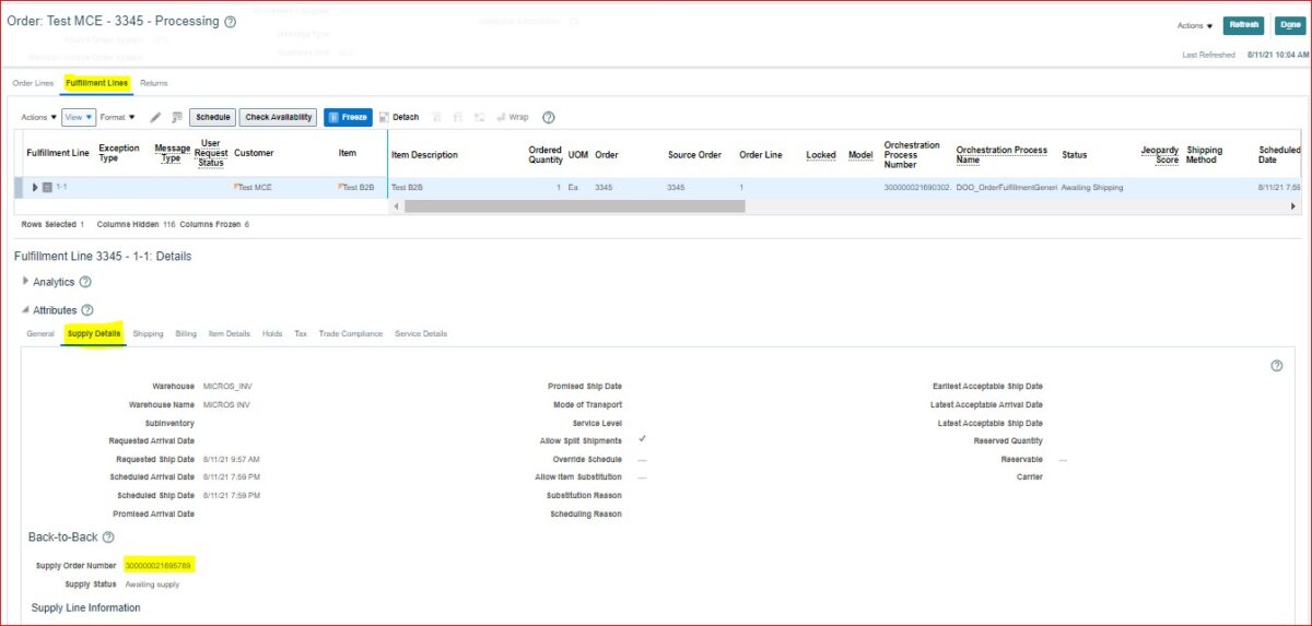 Supply order view